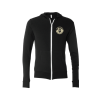 Black Lightweight Full Zip Hoodie